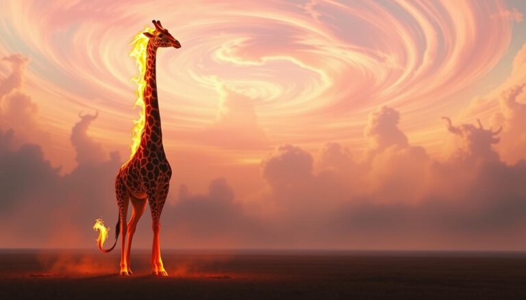 płonąca żyrafa