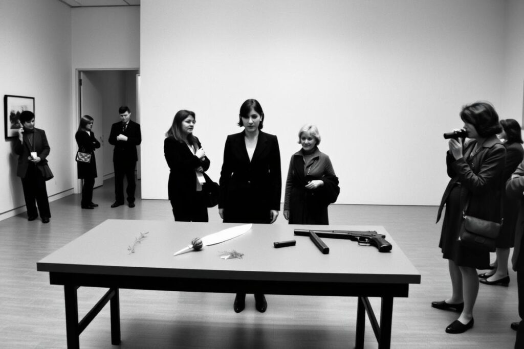 Rhythm 0 Mariny Abramović - najbardziej kontrowersyjne dzieło sztuki performatywnej Rhythm 0 Mariny Abramović - najbardziej kontrowersyjne dzieło sztuki performatywnej