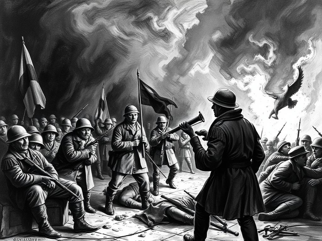 Artur Grottger 'Polonia' - cykl rysunków przedstawiających powstanie styczniowe Artur Grottger 'Polonia' - cykl rysunków przedstawiających powstanie styczniowe