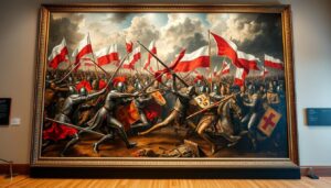 Obraz Jana Matejki 'Bitwa pod Grunwaldem' - klasyczny przykład sztuki patriotycznej