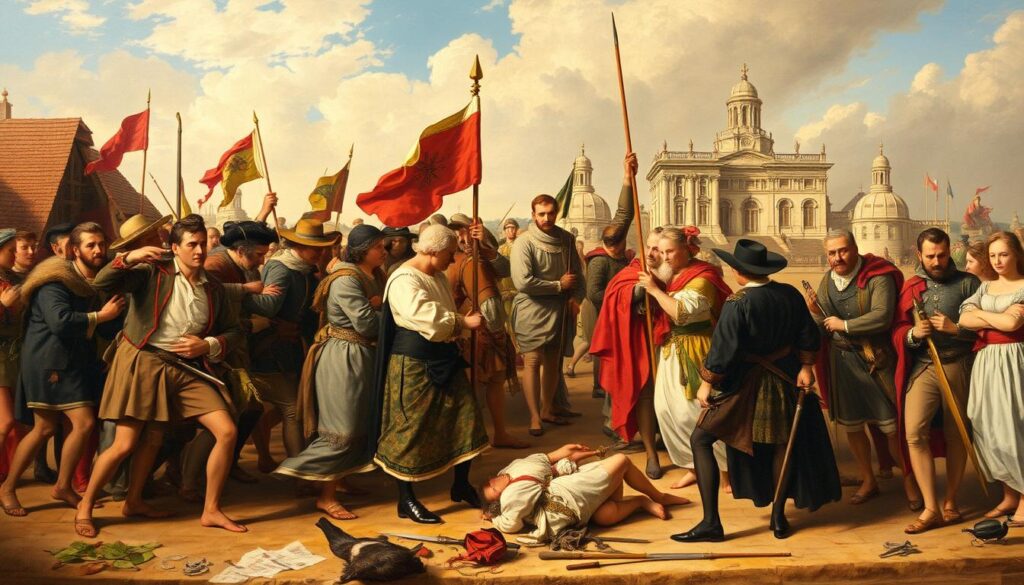 Scena historyczna w wykonaniu artysty Wileńskiej szkoły malarskiej Scena historyczna w wykonaniu artysty Wileńskiej szkoły malarskiej