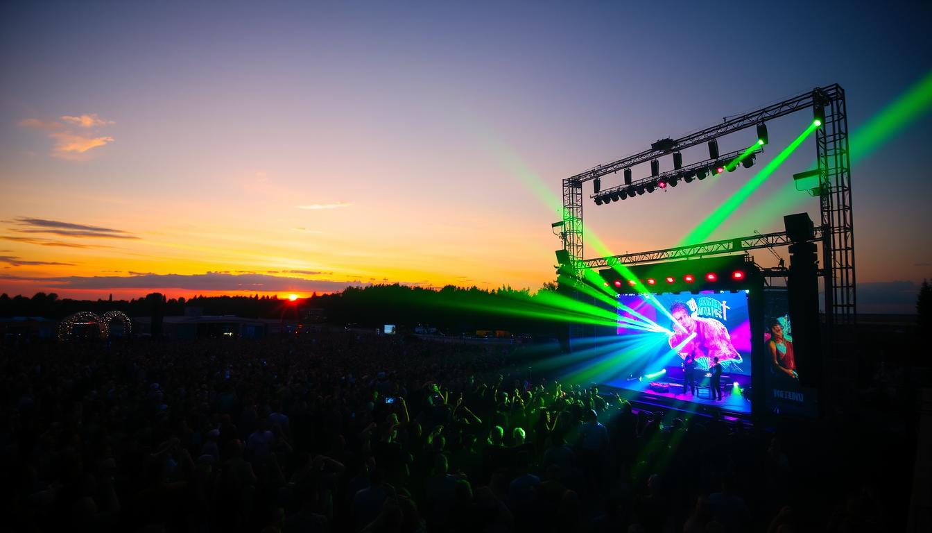 Tłum ludzi na festiwalu artystycznym w Polsce podczas koncertu pod gołym niebem