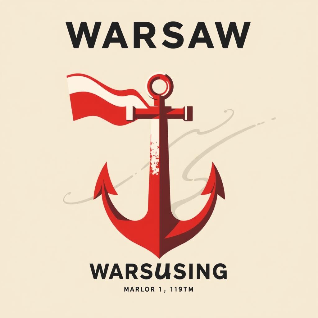 Współczesny plakat patriotyczny upamiętniający Powstanie Warszawskie Współczesny plakat patriotyczny upamiętniający Powstanie Warszawskie