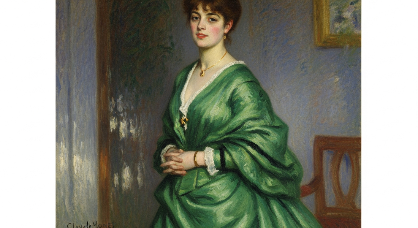 Camille (Kobieta w zielonej sukni) - Claude Monet