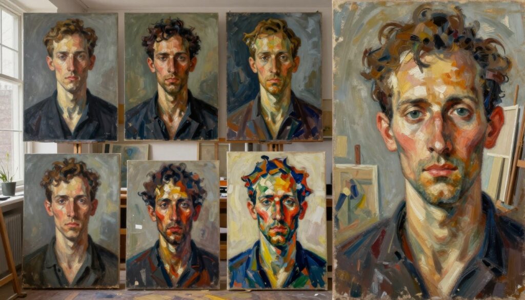 ewolucja stylu lucian freud