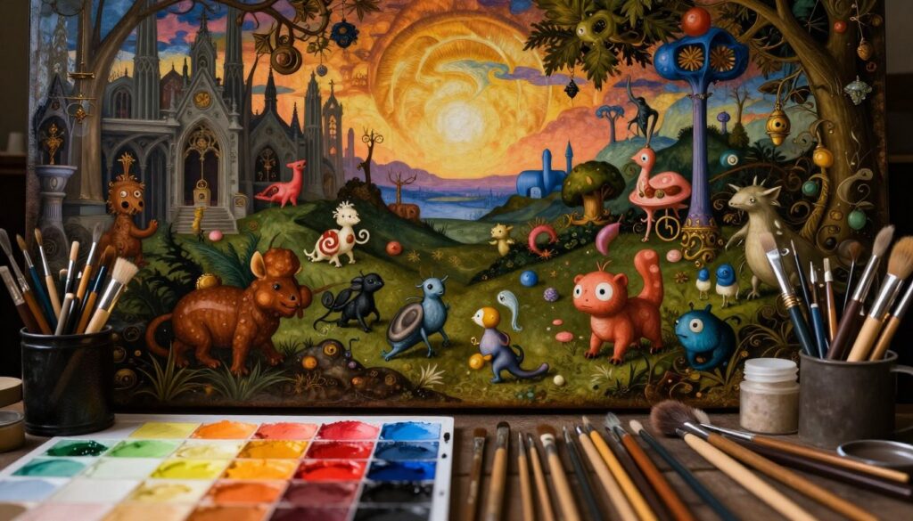 technika malarska hieronim bosch